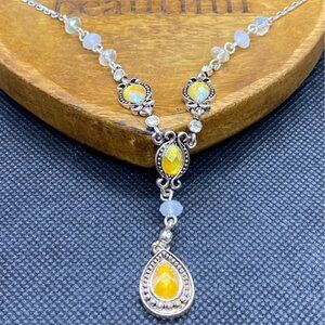 Yellow Color Necklace Avon Marked Jewelry